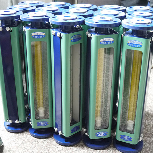 LZB Cast Iron case glass tube flow meter flange connection