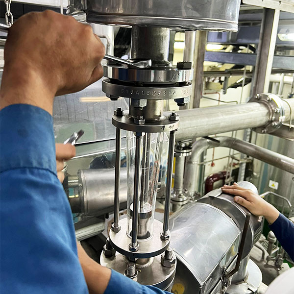 FA40 Stainless steel material glass tube Flow meter Flange connection